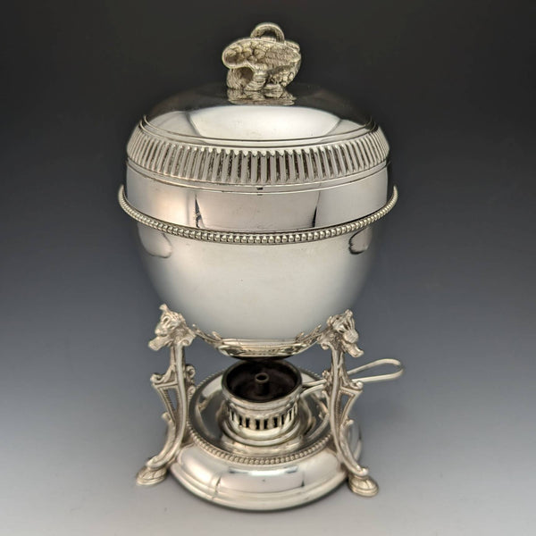 Around 1910 British Antique Silver Plated Egg Codler Walker and Hall